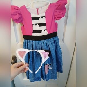 New 2-3 Gabby Dollhouse Dress Toddler Kids Girls Clothing Costume Outfit Cat